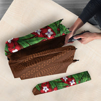 Tonga Language Week Umbrella Heilala Floral Brown