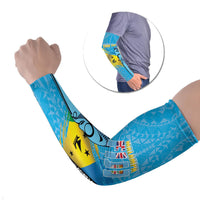 Personalised Malampa Fiji Day 2026 Arm Sleeves Unique Style LT05 Set of 2 Blue - Polynesian Pride