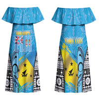Personalised Malampa Fiji Day 2026 Family Matching Off Shoulder Maxi Dress and Hawaiian Shirt Unique Style