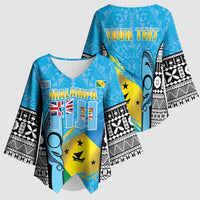 Personalised Malampa Fiji Day 2026 Kimono Sleeve Blouse Unique Style