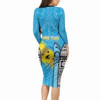 Personalised Malampa Fiji Day 2026 Long Sleeve Bodycon Dress Unique Style