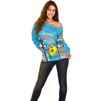 Personalised Malampa Fiji Day 2026 Off Shoulder Sweater Unique Style LT05 - Polynesian Pride