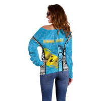 Personalised Malampa Fiji Day 2026 Off Shoulder Sweater Unique Style LT05 - Polynesian Pride