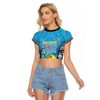Personalised Malampa Fiji Day 2026 Raglan Cropped T Shirt Unique Style
