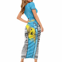 Personalised Malampa Fiji Day 2026 Short Sleeve Bodycon Dress Unique Style