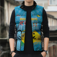 Personalised Malampa Fiji Day 2026 Sleeveless Puffer Jacket Unique Style LT05 - Polynesian Pride