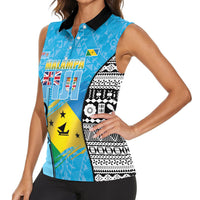 Personalised Malampa Fiji Day 2026 Women Sleeveless Polo Shirt Unique Style