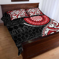 New Zealand Red Maori Koru Simple Style Quilt Bed Set