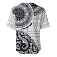 New Zealand White Maori Koru Simple Style Baseball Jersey LT05 - Polynesian Pride
