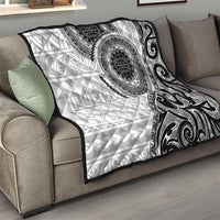 New Zealand White Maori Koru Simple Style Quilt