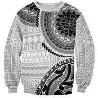 New Zealand White Maori Koru Simple Style Sweatshirt LT05 Unisex White - Polynesian Pride