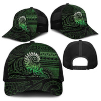 New Zealand Maori Koru Fern Baseball Net Cap Spiral Polynesian Style Green LT05 - Polynesian Pride
