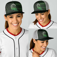 New Zealand Maori Koru Fern Baseball Net Cap Spiral Polynesian Style Green LT05 - Polynesian Pride