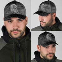 New Zealand Maori Koru Fern Classic Cap Spiral Polynesian Style Gray LT05 - Polynesian Pride