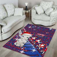 New Zealand Christmas Area Rug Haka Fern Santa Tiki Meri Kirihimete LT05 - Polynesian Pride