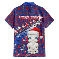 Personalized New Zealand Christmas Family Matching Puletasi Dress and Hawaiian Shirt Haka Fern Santa Tiki Meri Kirihimete LT05 - Polynesian Pride