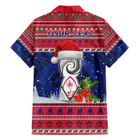 Personalized Guam Christmas Hawaiian Shirt Guaman Seal Poinsettia Felis Pasgua LT05 - Polynesian Pride