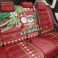 Hawaii Christmas Back Car Seat Cover Funny Santa Claus Surf Mele Kalikimaka LT05 - Polynesian Pride