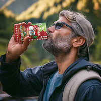 Personalised Hawaii Christmas 4 in 1 Can Cooler Tumbler Funny Santa Claus Surf Mele Kalikimaka