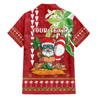 Personalised Hawaii Christmas Family Matching Tank Maxi Dress and Hawaiian Shirt Funny Santa Claus Surf Mele Kalikimaka LT05 - Polynesian Pride