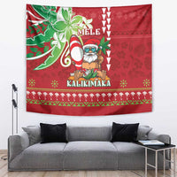 Hawaii Christmas Tapestry Funny Santa Claus Surf Mele Kalikimaka
