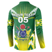 Cook Islands Rugby Custom Button Sweatshirt The Kukis Go Champions