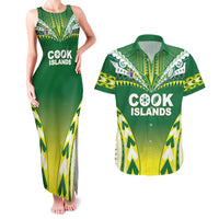 Cook Islands Rugby Custom Couples Matching Tank Maxi Dress and Hawaiian Shirt The Kukis Go Champions