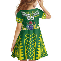 Cook Islands Rugby Custom Family Matching Long Sleeve Bodycon Dress and Hawaiian Shirt The Kukis Go Champions LT05 - Polynesian Pride