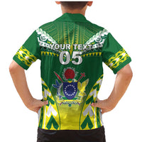 Cook Islands Rugby Custom Family Matching Mermaid Dress and Hawaiian Shirt The Kukis Go Champions