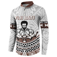 Fiji Rugby Custom Button Sweatshirt Fijian Bati Go Champions LT05 - Polynesian Pride