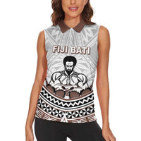 Fiji Rugby Custom Women Sleeveless Polo Shirt Fijian Bati Go Champions