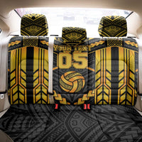 Custom Polynesia Beach Volleyball Back Car Seat Cover Gold Polynesian Tribal Pattern LT05 - Polynesian Pride