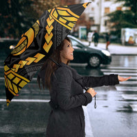 Custom Polynesia Beach Volleyball Umbrella Gold Polynesian Tribal Pattern LT05 - Polynesian Pride