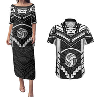 Custom Polynesia Beach Volleyball Couples Matching Puletasi and Hawaiian Shirt Polynesian Tribal Pattern - Polynesian Pride
