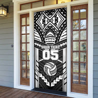Custom Polynesia Beach Volleyball Door Cover Polynesian Tribal Pattern - Polynesian Pride