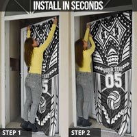 Custom Polynesia Beach Volleyball Door Cover Polynesian Tribal Pattern - Polynesian Pride