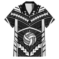Custom Polynesia Beach Volleyball Family Matching Off The Shoulder Long Sleeve Dress and Hawaiian Shirt Polynesian Tribal Pattern - Polynesian Pride