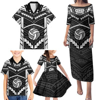 Custom Polynesia Beach Volleyball Family Matching Puletasi and Hawaiian Shirt Polynesian Tribal Pattern - Polynesian Pride
