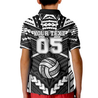 Custom Polynesia Beach Volleyball Kid Polo Shirt Polynesian Tribal Pattern - Polynesian Pride