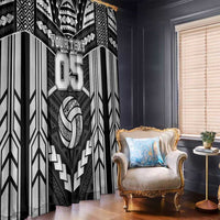 Custom Polynesia Beach Volleyball Window Curtain Polynesian Tribal Pattern - Polynesian Pride