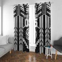 Custom Polynesia Beach Volleyball Window Curtain Polynesian Tribal Pattern - Polynesian Pride