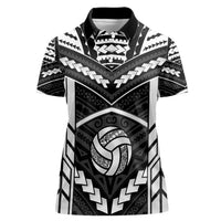 Custom Polynesia Beach Volleyball Women Polo Shirt Polynesian Tribal Pattern - Polynesian Pride
