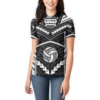 Custom Polynesia Beach Volleyball Women Polo Shirt Polynesian Tribal Pattern LT05 - Polynesian Pride