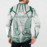 Custom Hawaii Volleyball Button Sweatshirt Polynesian Pattern - Polynesian Pride