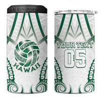 Custom Hawaii Volleyball 4 in 1 Can Cooler Tumbler Polynesian Pattern - Polynesian Pride
