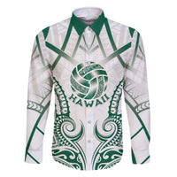 Custom Hawaii Volleyball Family Matching Off The Shoulder Long Sleeve Dress and Hawaiian Shirt Polynesian Pattern - Polynesian Pride