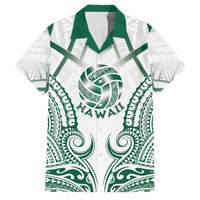Custom Hawaii Volleyball Family Matching Short Sleeve Bodycon Dress and Hawaiian Shirt Polynesian Pattern - Polynesian Pride