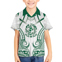 Custom Hawaii Volleyball Family Matching Short Sleeve Bodycon Dress and Hawaiian Shirt Polynesian Pattern - Polynesian Pride