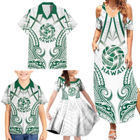 Custom Hawaii Volleyball Family Matching Summer Maxi Dress and Hawaiian Shirt Polynesian Pattern - Polynesian Pride