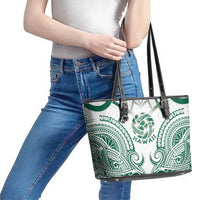 Hawaii Volleyball Leather Tote Bag Polynesian Pattern - Polynesian Pride